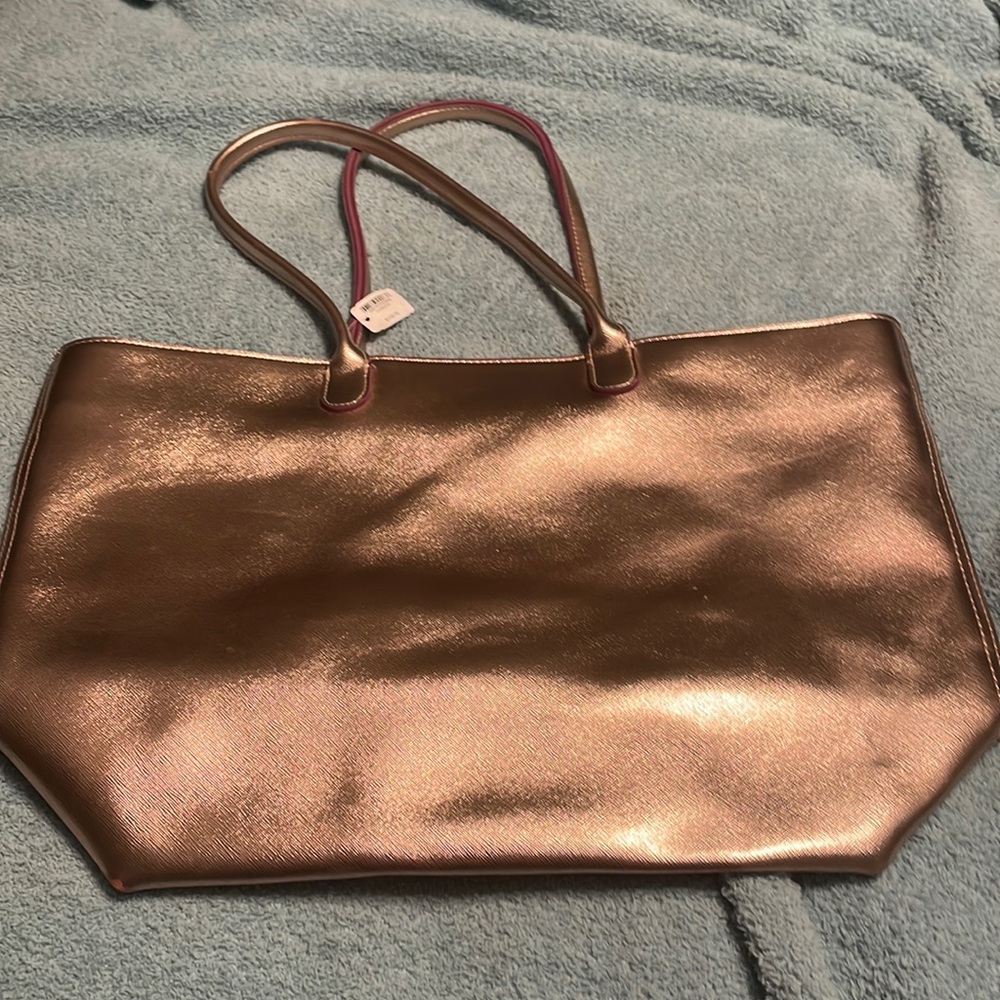 Rose gold tote from Bath and Body Works